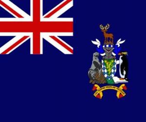 пазл Флаг островов Южная Георгия и Южными Сандвичевыми островами